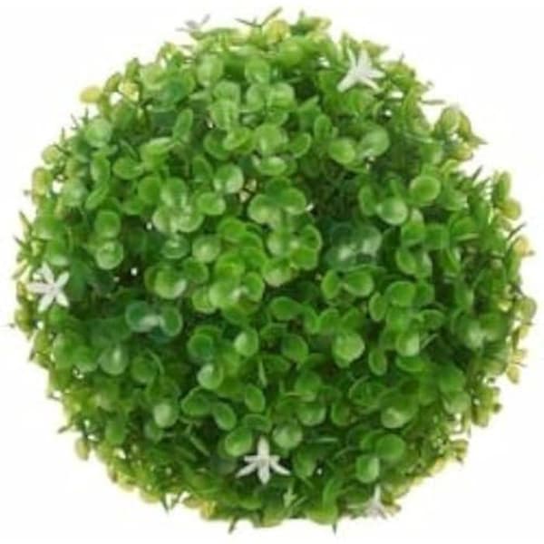 Dekorativ växt - IBERGARDEN - Plastkula - 17 x 17 x 17 cm - 12 enheter - Vit