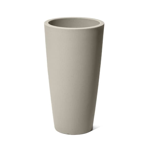 Step2 Tremont Flowerpot Large Concrete Grey | Pyöreä muovinen istutin | Pyöreä istutin puutarhaan / parvekkeelle / patiolle
