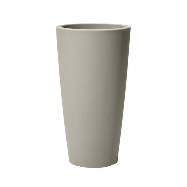 Step2 Tremont Flowerpot Large Concrete Grey | Pyöreä muovinen istutin | Pyöreä istutin puutarhaan / parvekkeelle / patiolle