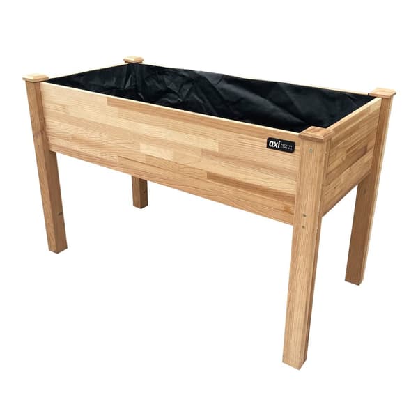 AXI Upphöjd planteringskärl, Brun | Planteringskärl FSC 100% hemlock trä - Praktisk storlek för trädgård/balkong/terrass - 122 x 61 x 78 cm