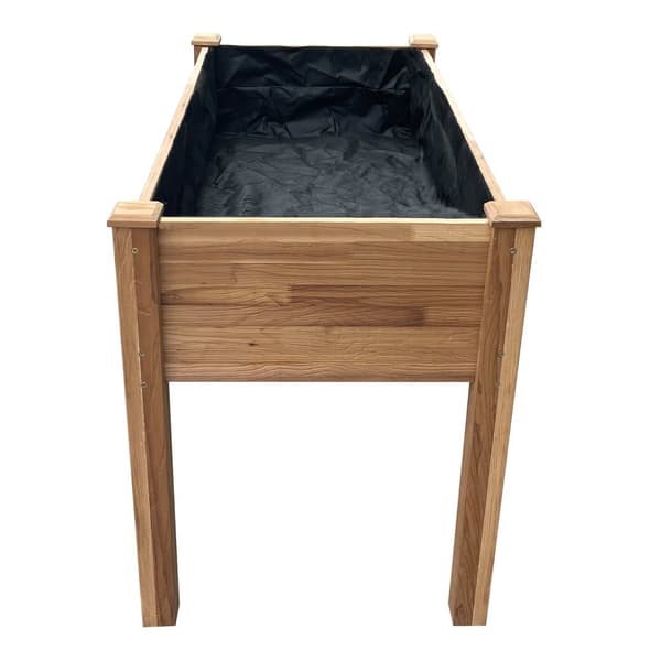 AXI Upphöjd planteringskärl, Brun | Planteringskärl FSC 100% hemlock trä - Praktisk storlek för trädgård/balkong/terrass - 122 x 61 x 78 cm
