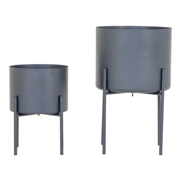 Rootz Pavia Flowerpots Set - Moderna planterare - Stålkrukor - Samtida stil - i/utomhusanvändning - Ø21x20.5cm & Ø26.5x28.5cm