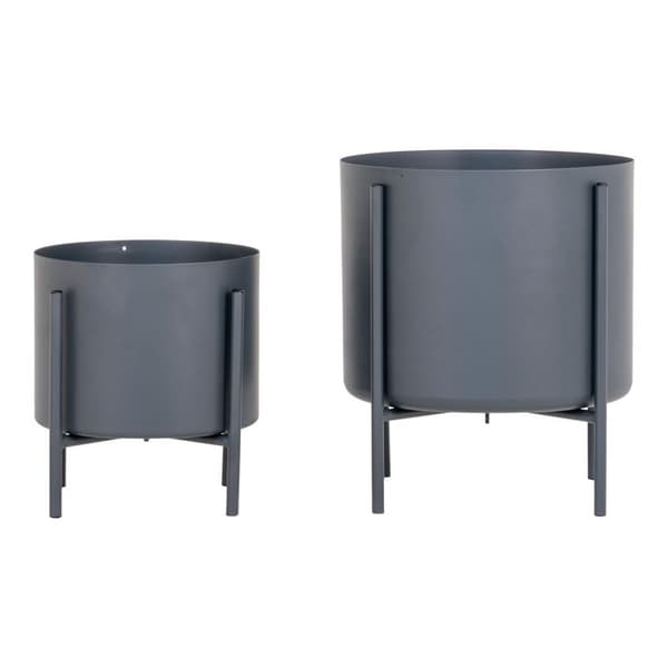 Rootz Pavia Flowerpots Set - Moderna planterare - Stålkrukor - Samtida stil - i/utomhusanvändning - Ø21x20.5cm & Ø26.5x28.5cm