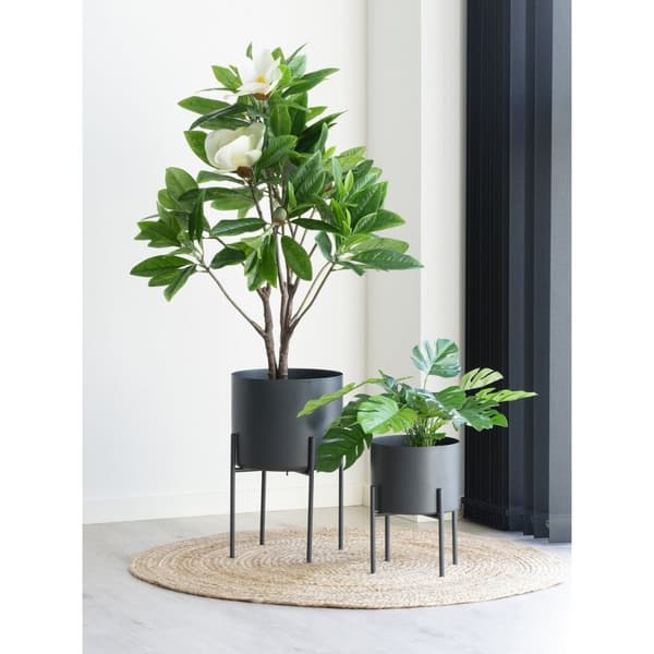 Rootz Pavia Flowerpots Set - Moderna planterare - Stålkrukor - Samtida stil - i/utomhusanvändning - Ø21x20.5cm & Ø26.5x28.5cm