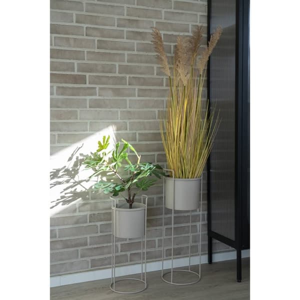Rootz Flower Stand - Teräskasvien jalusta - Puutarhaosastot - Kestävä muotoilu - 21,5 cm x 21,5 cm x 65cm