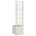 Miniatyrbilde 4 av 9: vidaXL Hageplanter med Gitter Hvit 36x36x140 cm PP