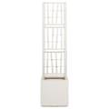 Miniatyrbilde 5 av 9: vidaXL Hageplanter med Gitter Hvit 36x36x140 cm PP