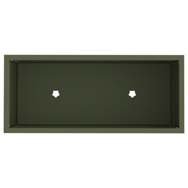 vidaXL Olivgrön Metall 60 x 26 x 45 cm Planterare Planteringslåda