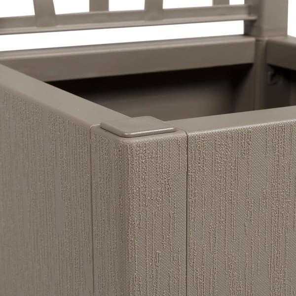 vidaXL Puutarhan Istutuskori Sateenvarjolla Vaaleanruskea 36x36x140 cm PP