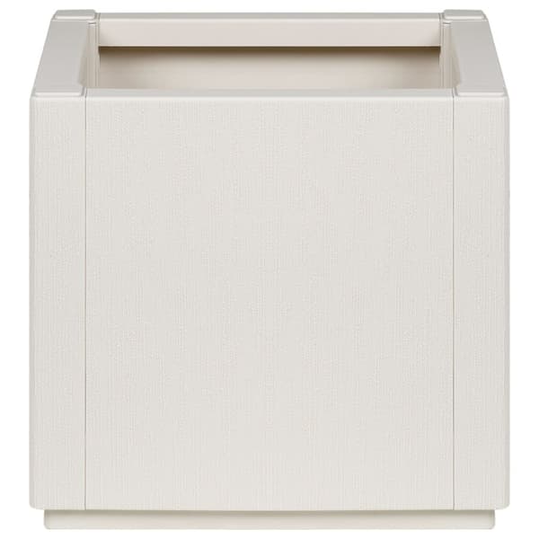 vidaXL Hagepotte Hvit 36x36x35 cm PP