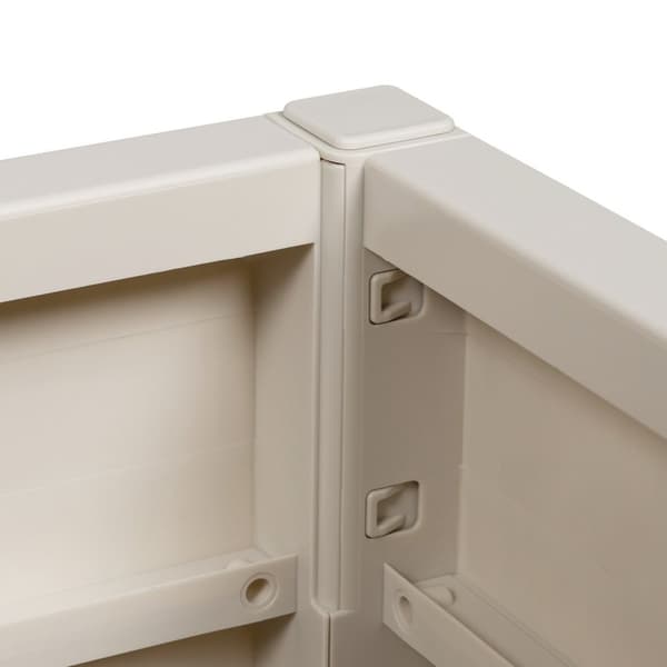 vidaXL Hagepotte Hvit 36x36x35 cm PP