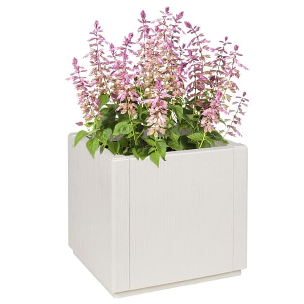 vidaXL Hagepotte Hvit 36x36x35 cm PP