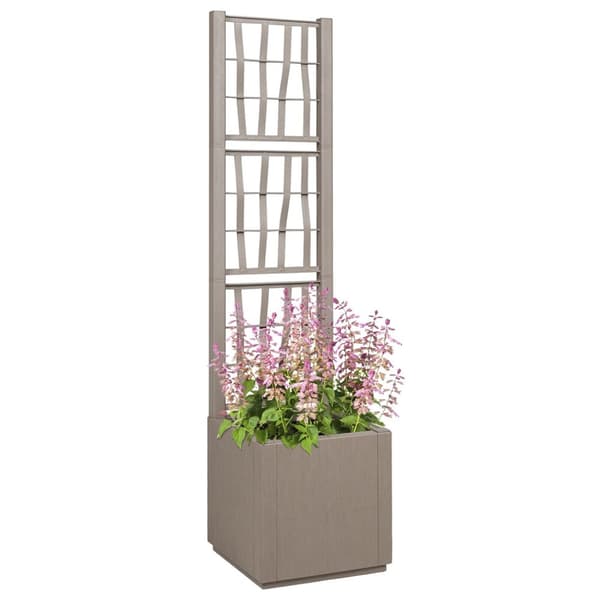 vidaXL Hagebed med Spalje Lys Brun 36x36x140 cm PP