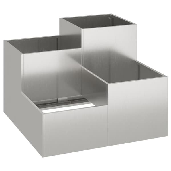 vidaXL Hageplantekasse 100x100x60 cm Rustfritt stål