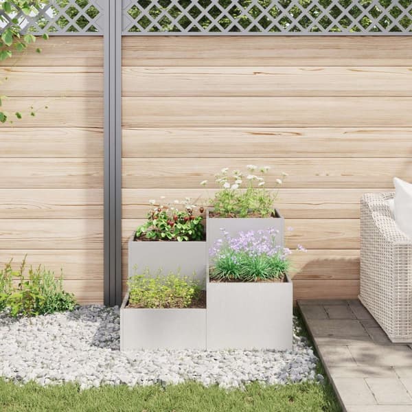 vidaXL Hageplantekasse 100x100x60 cm Rustfritt stål