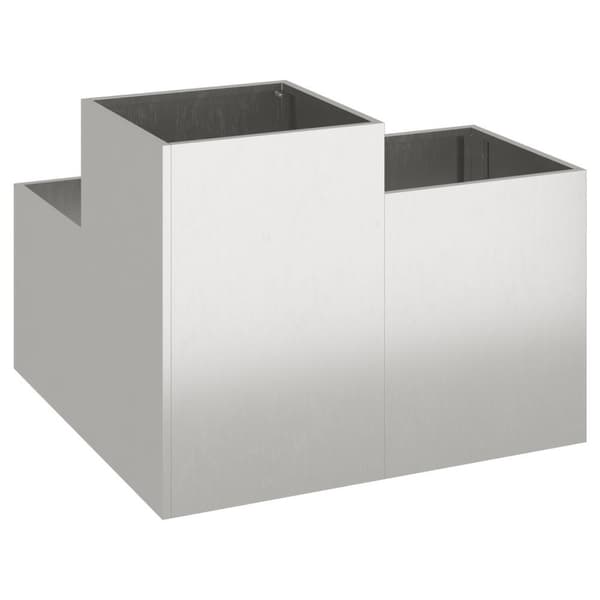 vidaXL Hageplantekasse 100x100x60 cm Rustfritt stål