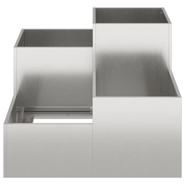 vidaXL Hageplantekasse 100x100x60 cm Rustfritt stål