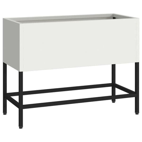 vidaXL Høy Bedplanter 60x26x45 cm Hvit Stål