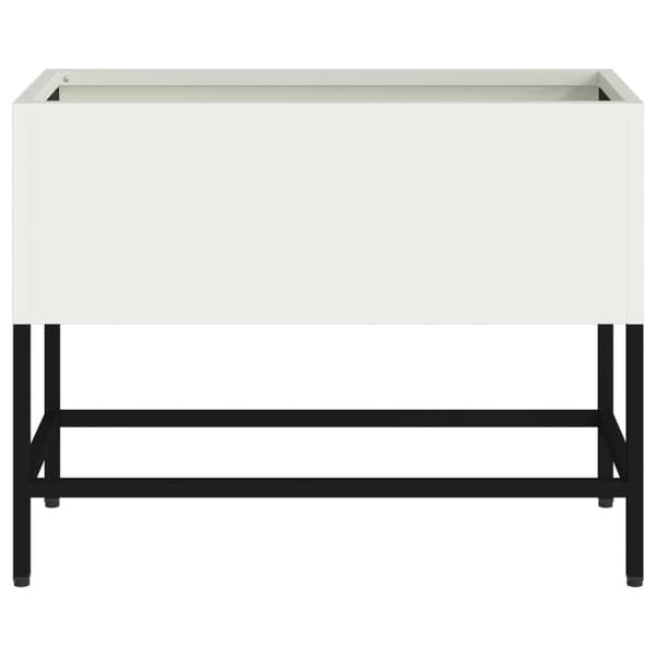 vidaXL Høy Bedplanter 60x26x45 cm Hvit Stål