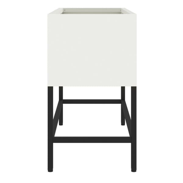 vidaXL Høy Bedplanter 60x26x45 cm Hvit Stål