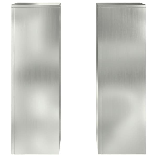 vidaXL ulkoiset kasvitelineet Pilar 2 kpl 24x24x75 cm galvanoitua terästä