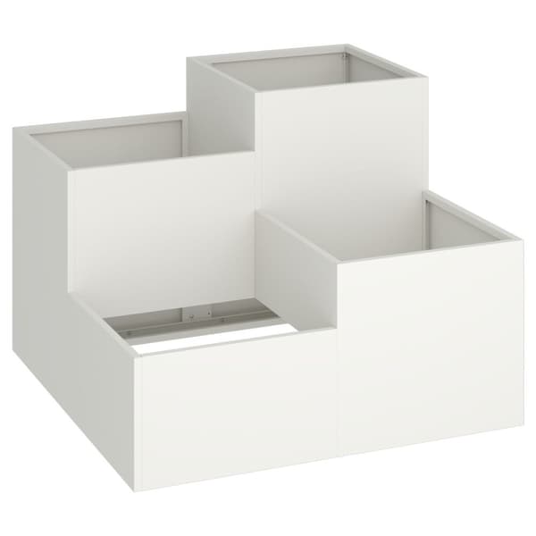 vidaXL Have Plante Hvid Plastik 100 x 100 x 60 cm Plantekasser