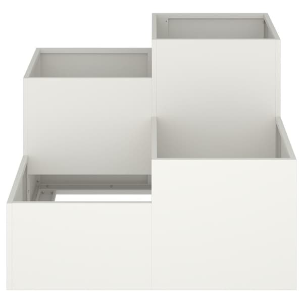 vidaXL Have Plante Hvid Plastik 100 x 100 x 60 cm Plantekasser