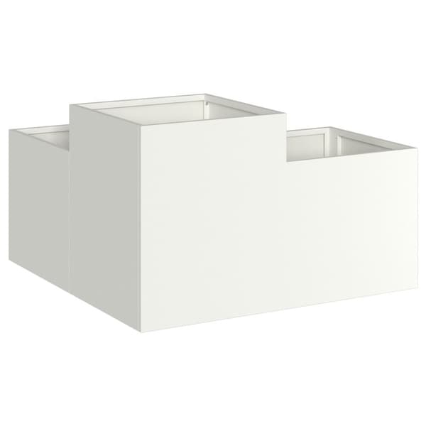 vidaXL Havekasse Hvid Koldvalset stål 80 x 80 x 48 cm Kasser