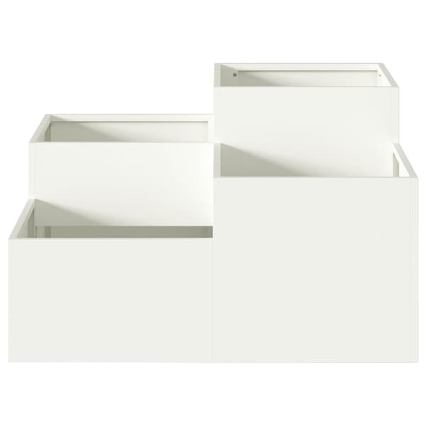 vidaXL Havekasse Hvid Koldvalset stål 80 x 80 x 48 cm Kasser
