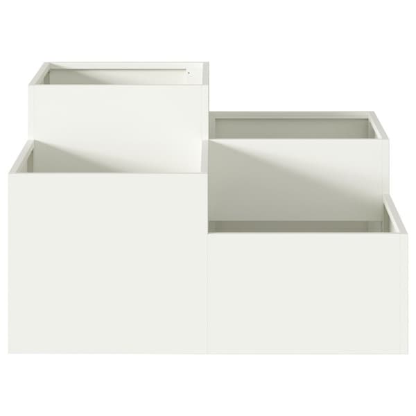 vidaXL Havekasse Hvid Koldvalset stål 80 x 80 x 48 cm Kasser