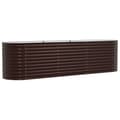 Miniatyrbilde 6 av 11: vidaXL Hagehevet Bed Brun 320x80x81 cm Galvanisert Stål