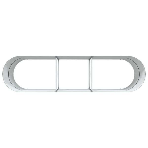 vidaXL Hagehevet Bed Brun 320x80x81 cm Galvanisert Stål