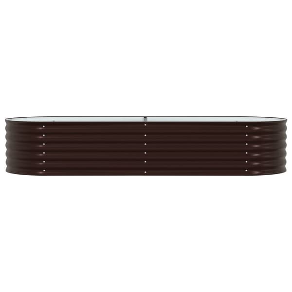vidaXL Trädgårdsbädd Brun Galvaniserat stål 240 x 80 x 44 cm Hållbar