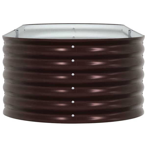 vidaXL Trädgårdsbädd Brun Galvaniserat stål 240 x 80 x 44 cm Hållbar