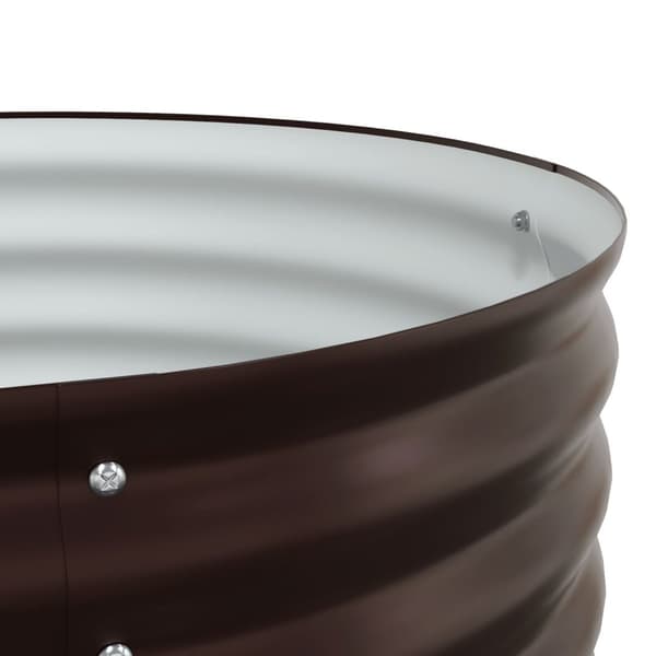 vidaXL Trädgårdsbädd Brun Galvaniserat stål 240 x 80 x 44 cm Hållbar