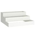Miniatyrbilde 4 av 11: vidaXL hagekasse 3-tier 90x90x35 cm Hvit Stål