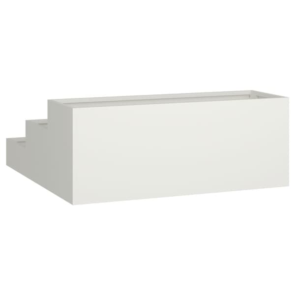 vidaXL hagekasse 3-tier 90x90x35 cm Hvit Stål