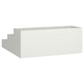 Miniatyrbilde 6 av 11: vidaXL hagekasse 3-tier 90x90x35 cm Hvit Stål