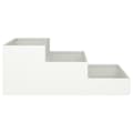 Miniatyrbilde 8 av 11: vidaXL hagekasse 3-tier 90x90x35 cm Hvit Stål