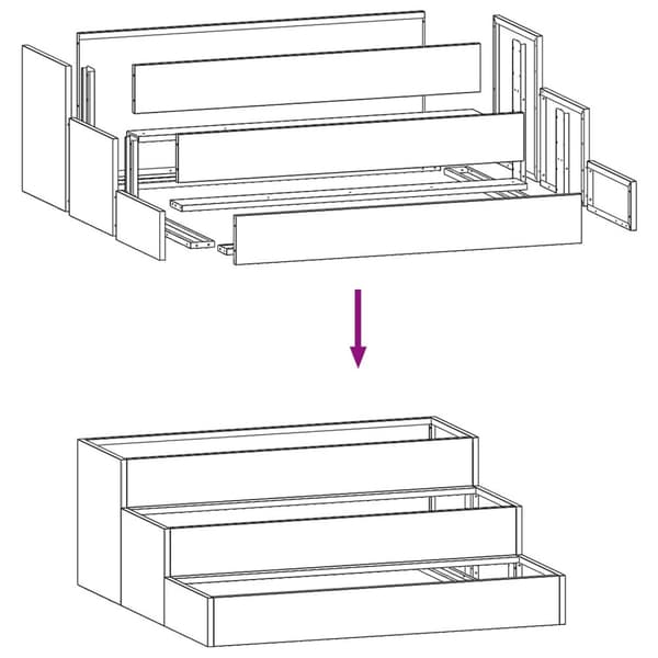 vidaXL hagekasse 3-tier 90x90x35 cm Hvit Stål