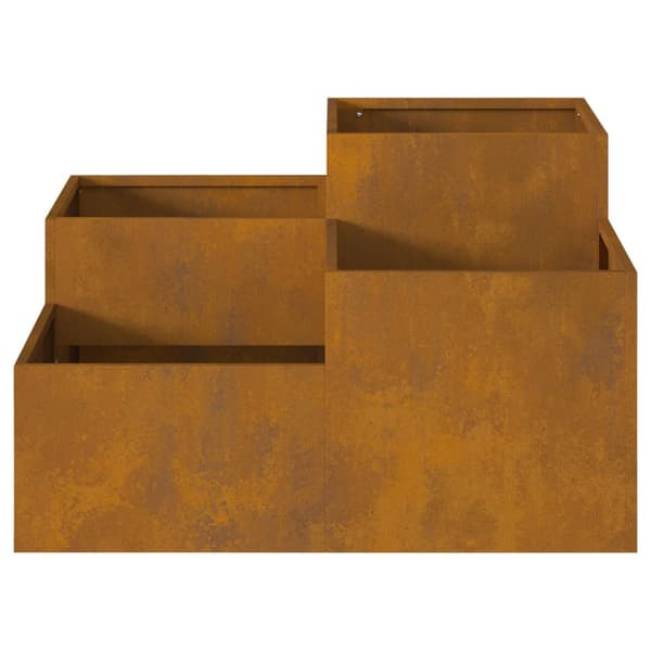 vidaXL Haveplantekasse Rusten Vejrbestandigt stål 80 x 80 x 48 cm