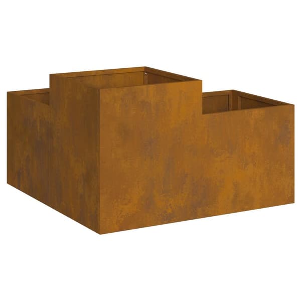 vidaXL Haveplantekasse Rusten Vejrbestandigt stål 80 x 80 x 48 cm