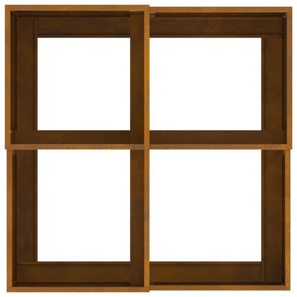 vidaXL Haveplantekasse Rusten Vejrbestandigt stål 80 x 80 x 48 cm