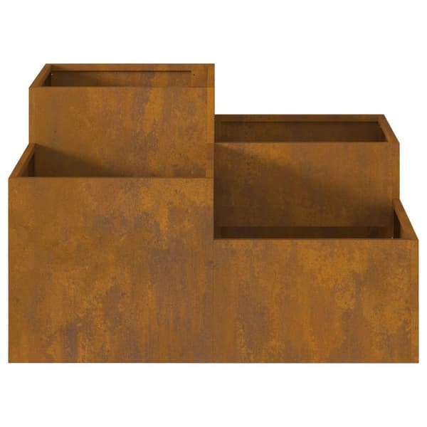 vidaXL Haveplantekasse Rusten Vejrbestandigt stål 80 x 80 x 48 cm
