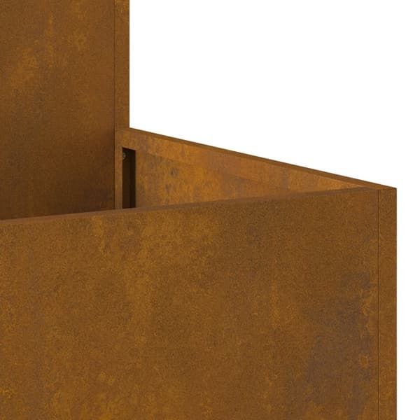 vidaXL Haveplantekasse Rusten Vejrbestandigt stål 80 x 80 x 48 cm