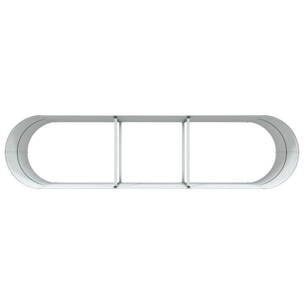 vidaXL Trädgårdslyftbädd Grön Galvaniserat stål 320 x 80 x 81 cm Hållbar
