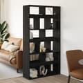 Miniatyrbilde 5 av 10: vidaXL Plantestativ Svart Eik Konstruert Tre 100x33x187,5 cm