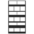 Miniatyrbilde 7 av 10: vidaXL Plantestativ Svart Eik Konstruert Tre 100x33x187,5 cm