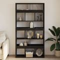 Miniatyrbilde 2 av 10: vidaXL Plantestativ Svart Eik Konstruert Tre 100x33x187,5 cm