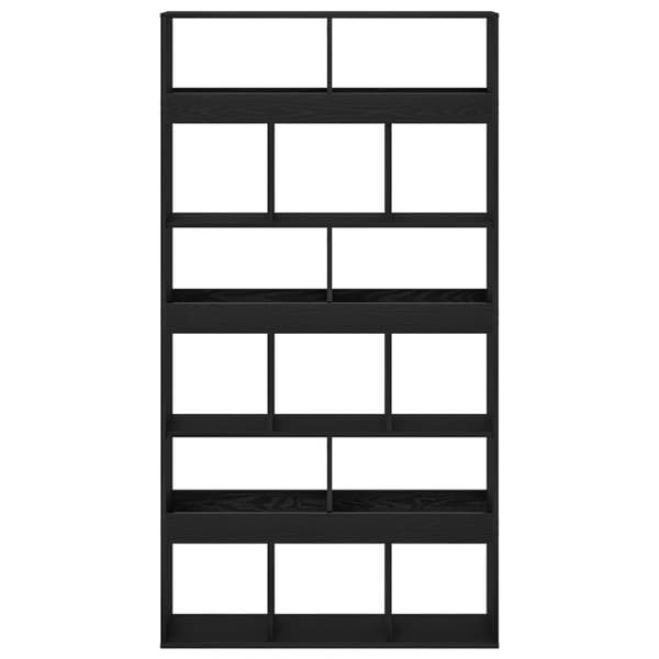 vidaXL Plantestativ Sæt af 2 Sort egetræ Konstrueret træ